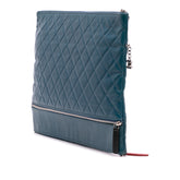 CC Quilted Lambskin Multi Zip Clutch
